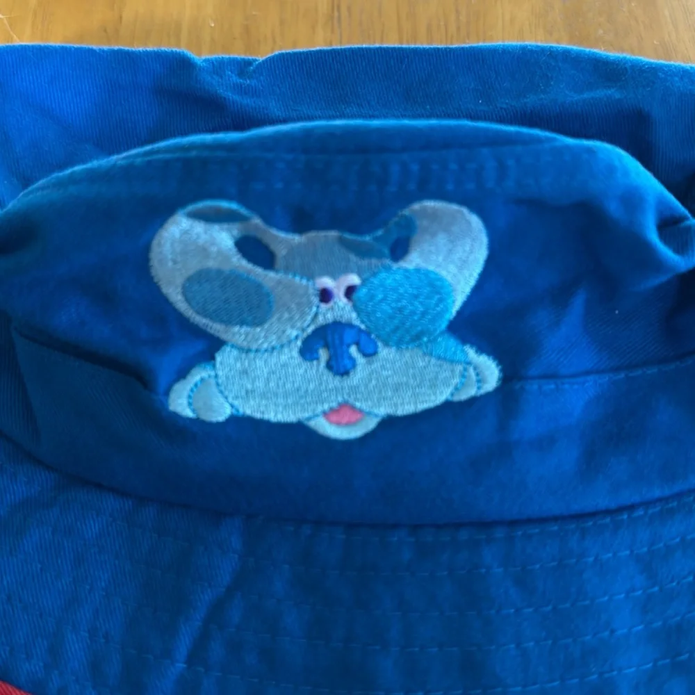 NWT Vintage Blue’s Clues Kids' Blue and Red Bucket Hat Size 3-6 See Measurements